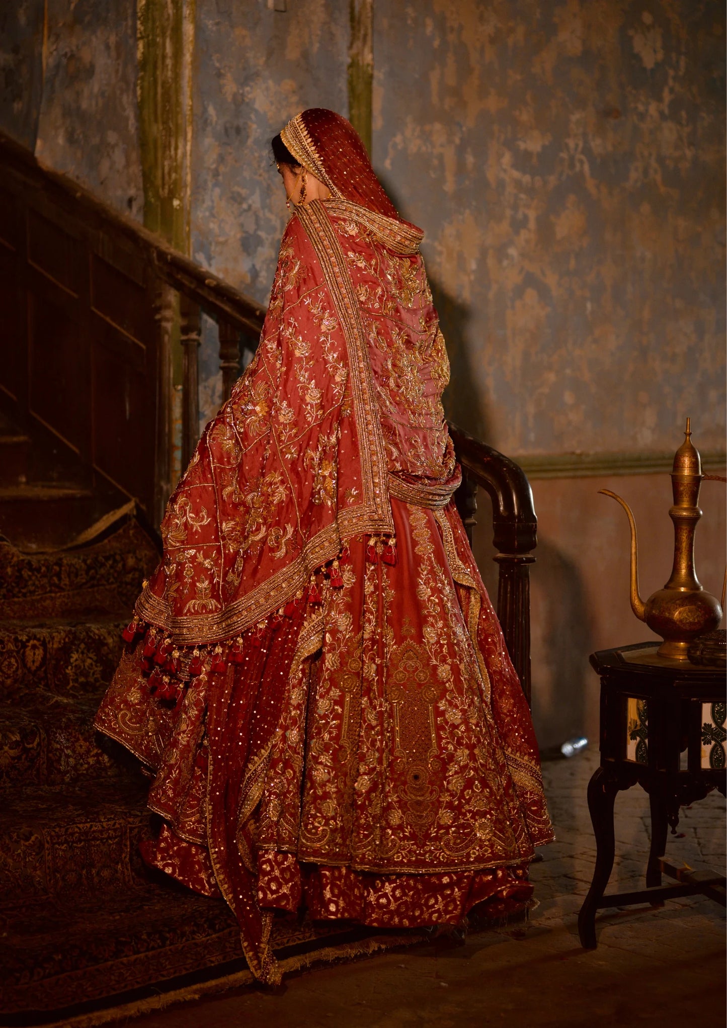 Mehroonisa with Double Dupatta
