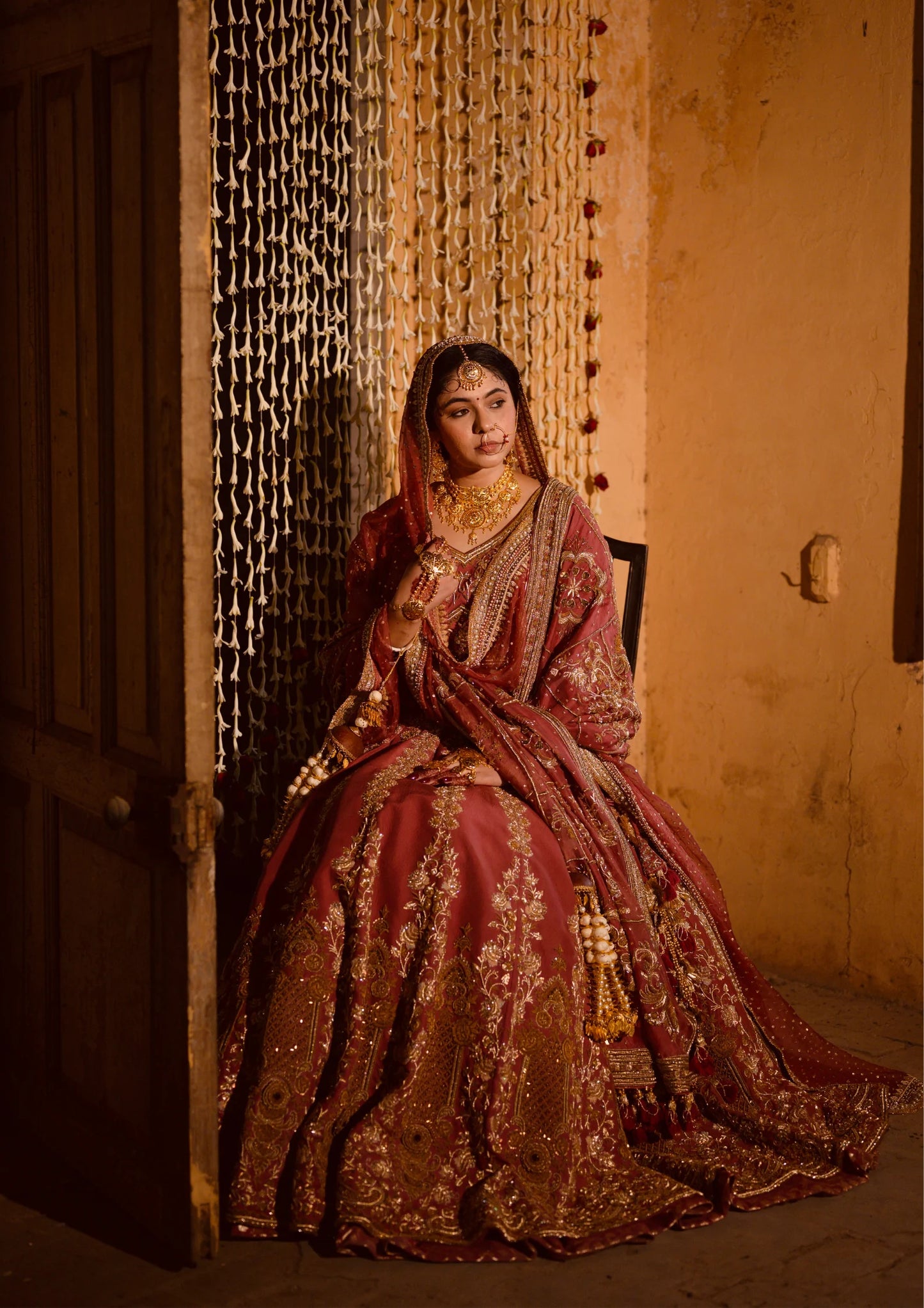 Mehroonisa with Double Dupatta